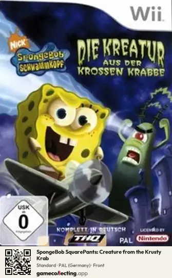 SpongeBob SquarePants: Creature from the Krusty Krab Nintendo Wii, Germany box front