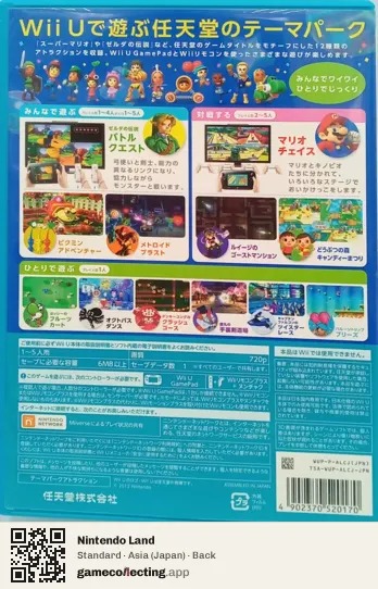 Nintendo Land Nintendo Wii U, Asia box back