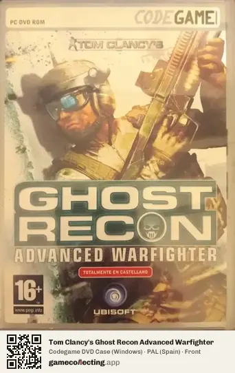 Tom Clancy's Ghost Recon Advanced Warfighter Computer, Spain box front