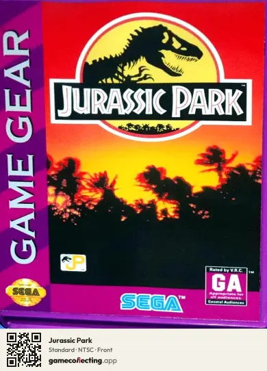 Jurassic Park Sega Game Gear, NTSC box front