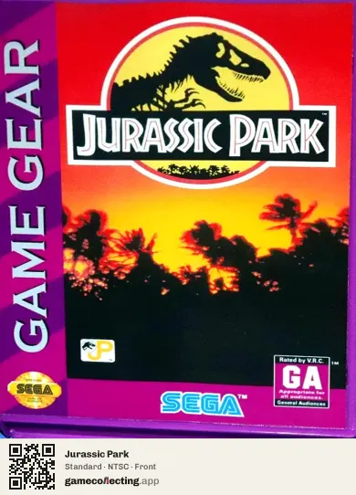 Jurassic Park Sega Game Gear, NTSC box front