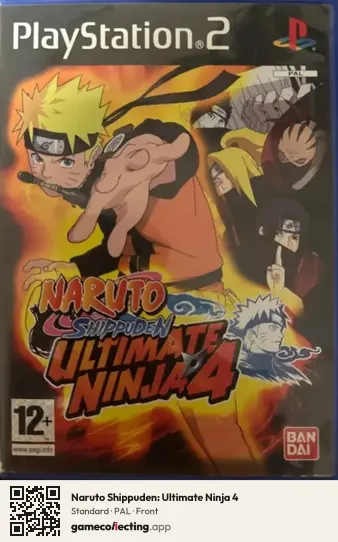 Naruto Shippuden: Ultimate Ninja 4 PlayStation 2, PAL box front