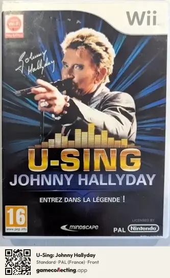 U-Sing: Johnny Hallyday Nintendo Wii, France box front