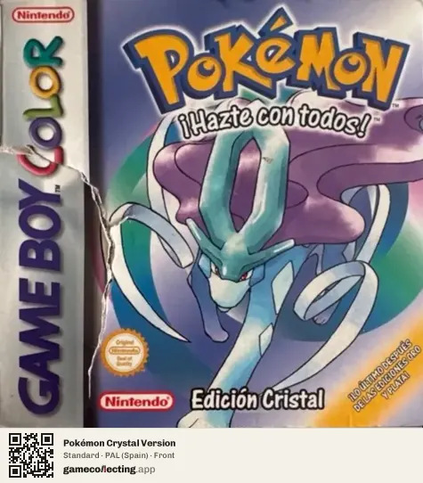 Pokémon Crystal Version Game Boy Color, Spain box front