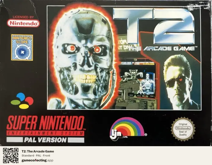 T2: The Arcade Game Super Nintendo Entertainment System, PAL box front