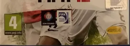 FIFA 12, the PEGI square on its front