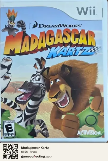 Madagascar Kartz Nintendo Wii, NTSC box front
