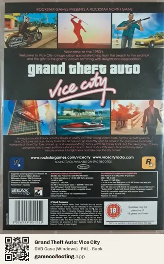 Grand Theft Auto: Vice City Computer, PAL box back