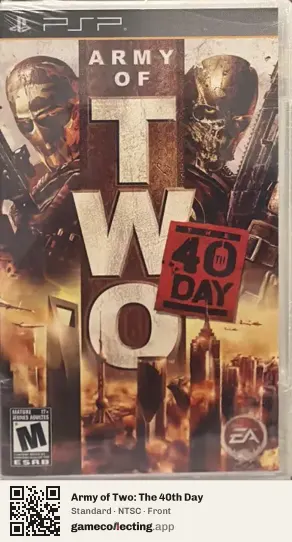 Army of Two: The 40th Day PlayStation Portable, NTSC box front
