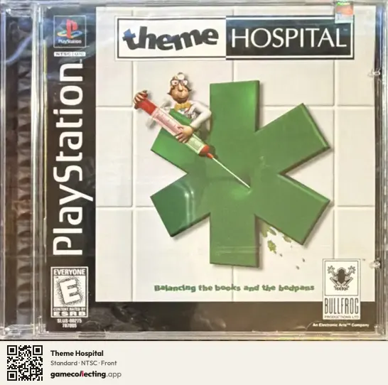 Theme Hospital PlayStation, NTSC box front