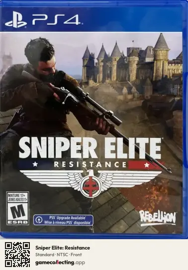 Sniper Elite: Resistance PlayStation 4, NTSC box front