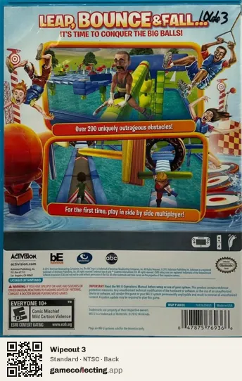 Wipeout 3 Nintendo Wii U, NTSC box back
