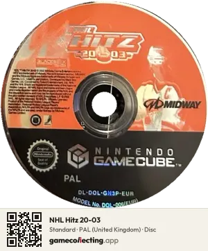 NHL Hitz 20-03 Nintendo GameCube, PAL disc