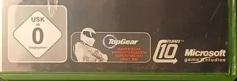 Forza Motorsport 3, the USK square on its front