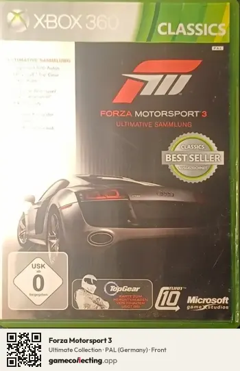 Forza Motorsport 3 Xbox 360, Germany box front