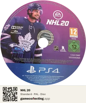 NHL 20 PlayStation 4, PAL disc