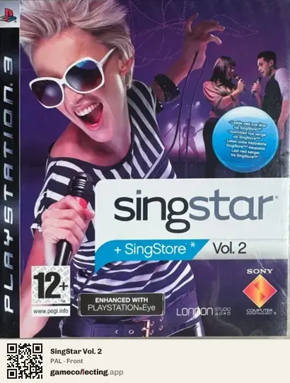 SingStar Vol. 2 PlayStation 3, PAL box front