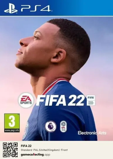 FIFA 22 PlayStation 4, United Kingdom box front