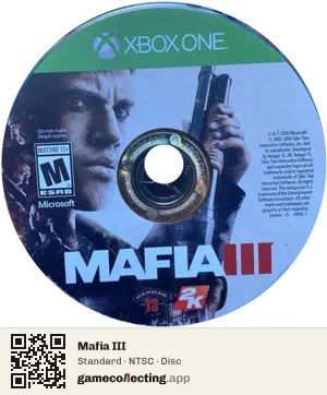 Mafia III Xbox One, NTSC disc