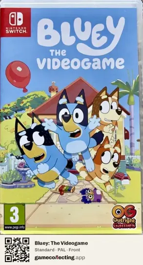 Bluey: The Videogame Nintendo Switch, PAL box front
