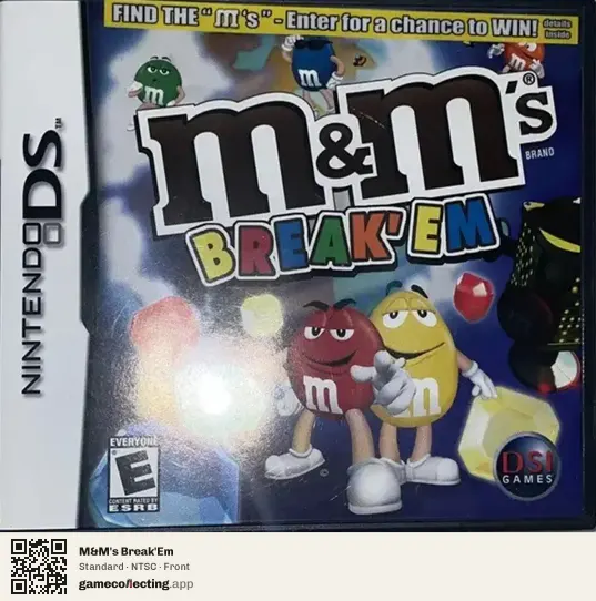 M&M's Break'Em Nintendo DS, NTSC box front