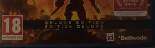 Doom Eternal, the PEGI square on its front