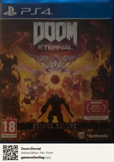 Doom Eternal PlayStation 4, PAL box front