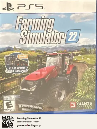 Farming Simulator 22 PlayStation 5, NTSC box front