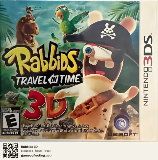 Rabbids 3D Nintendo 3DS, NTSC box front