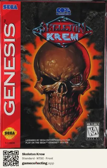Skeleton Krew Sega Mega Drive / Genesis, NTSC box front