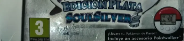 Pokémon SoulSilver Version, the PEGI square on its front