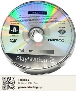 Tekken 4 PlayStation 2, PAL disc
