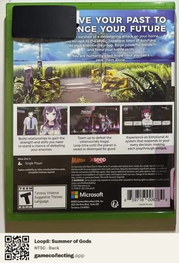 Loop8: Summer of Gods Xbox One, NTSC box back
