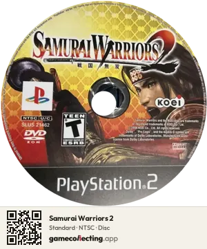 Samurai Warriors 2 PlayStation 2, NTSC disc