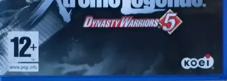 Dynasty Warriors 5: Xtreme Legends, the PEGI square on its front