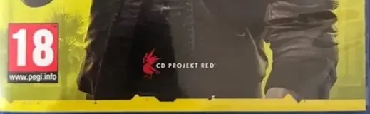 Cyberpunk 2077, the PEGI square on its front