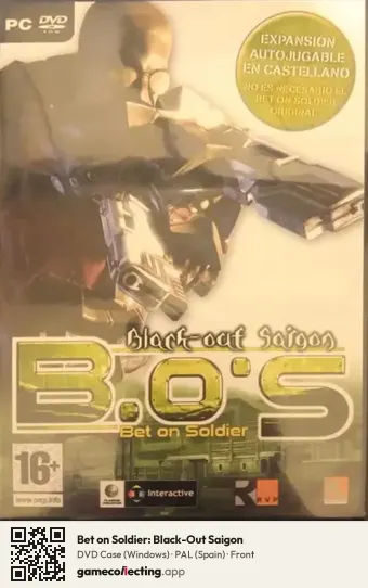 Bet on Soldier: Black-Out Saigon Computer, Spain box front