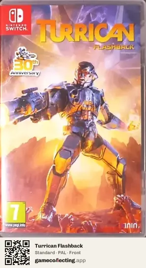 Turrican Flashback Nintendo Switch, PAL box front