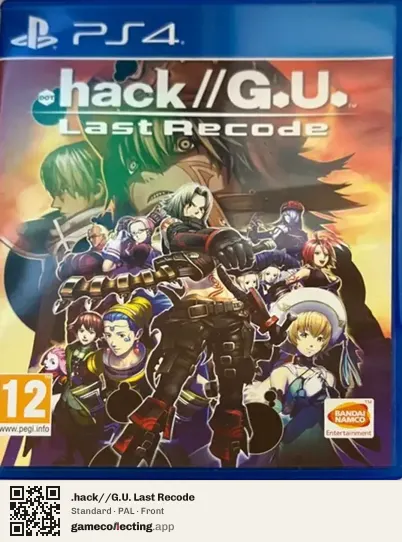 .hack//G.U. Last Recode PlayStation 4, PAL box front