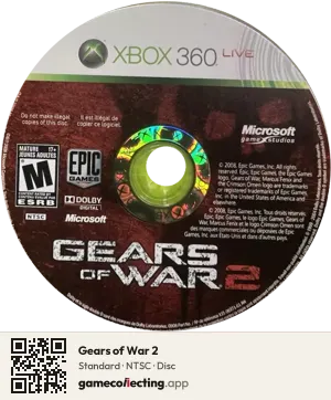 Gears of War 2 Xbox 360, NTSC disc