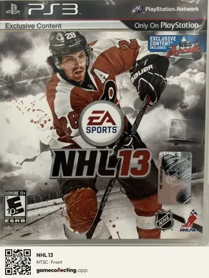 NHL 13 PlayStation 3, NTSC box front