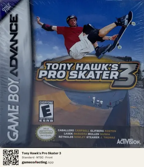 Tony Hawk's Pro Skater 3 Game Boy Advance, NTSC box front