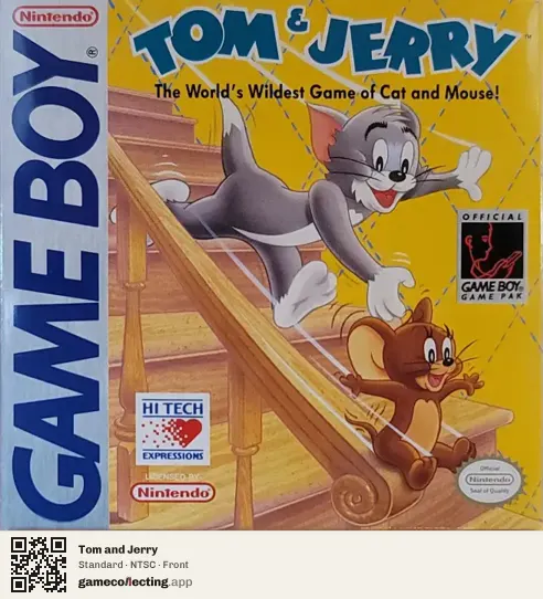 Tom and Jerry Game Boy, NTSC box front