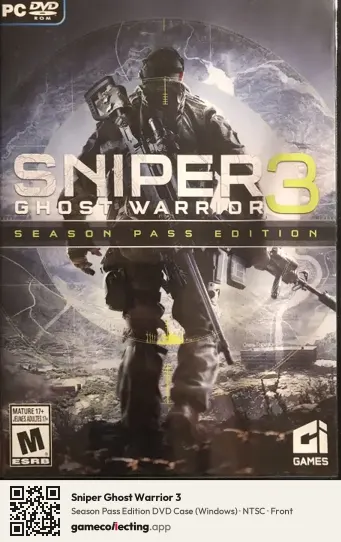 Sniper Ghost Warrior 3 Computer, NTSC box front