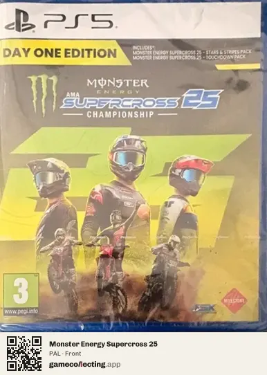 Monster Energy Supercross 25 PlayStation 5, PAL box front