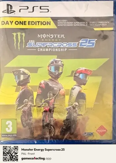 Monster Energy Supercross 25 PlayStation 5, PAL box front