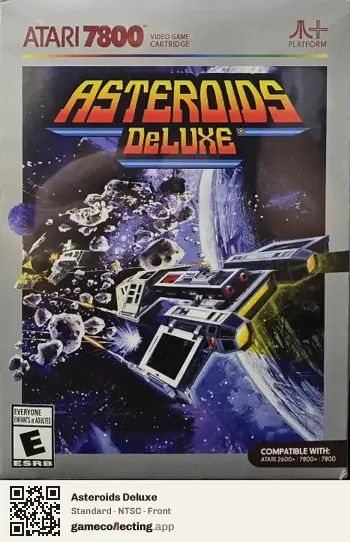 Asteroids Deluxe Atari 7800, NTSC box front