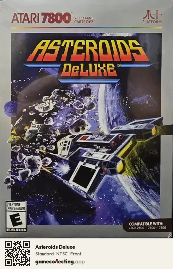 Asteroids Deluxe Atari 7800, NTSC box front