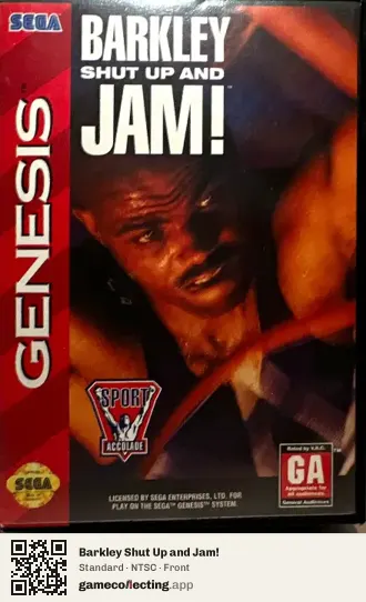 Barkley Shut Up and Jam! Sega Mega Drive / Genesis, NTSC box front