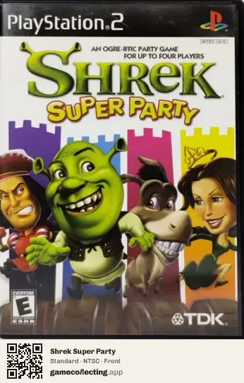 Shrek Super Party PlayStation 2, NTSC box front